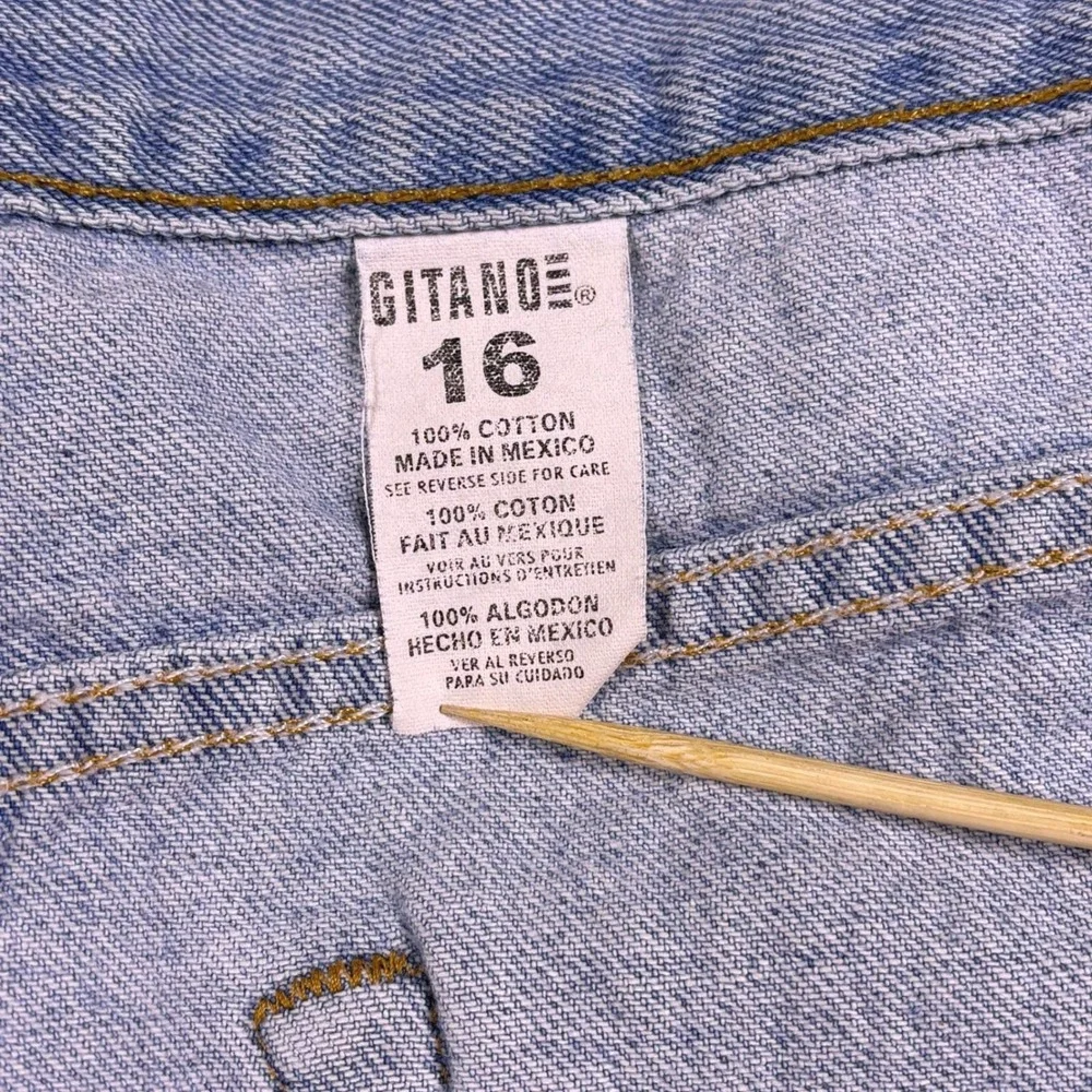 Vintage 90s Gitano Denim Cutoff Shorts Women 16 High Rise 31W Light Wash